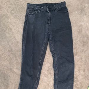 Black denim boyfriend jeans